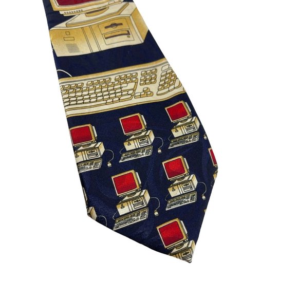 Fratello Desktop Computer Mouse Monitor Tech Techy Geek Necktie Neck Tie 58" - Picture 3 of 11